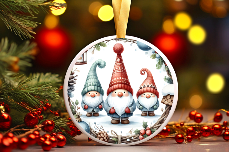 Round Christmass Ornament Sublimation|Clipart