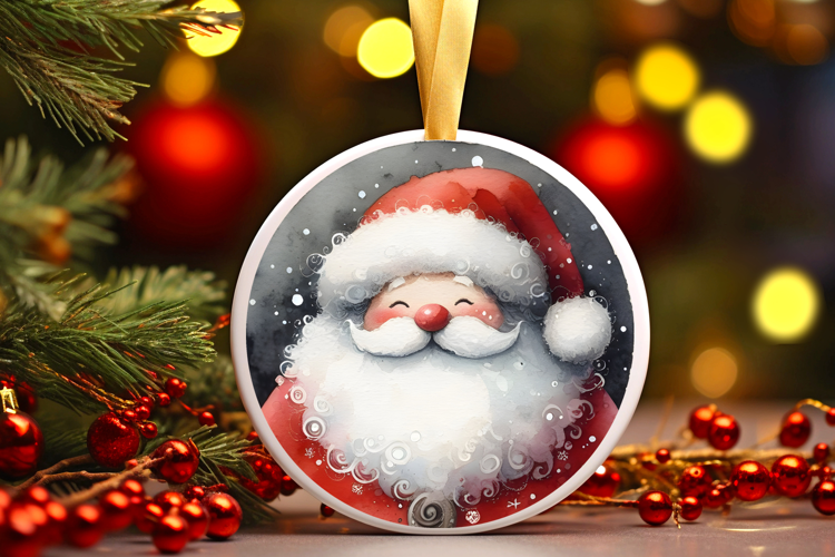 Round Christmass Ornament Sublimation|Clipart