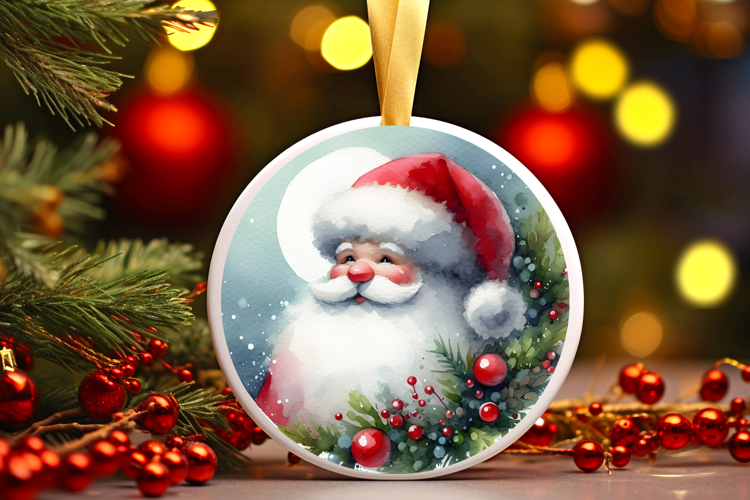 Round Christmass Ornament Sublimation|Clipart