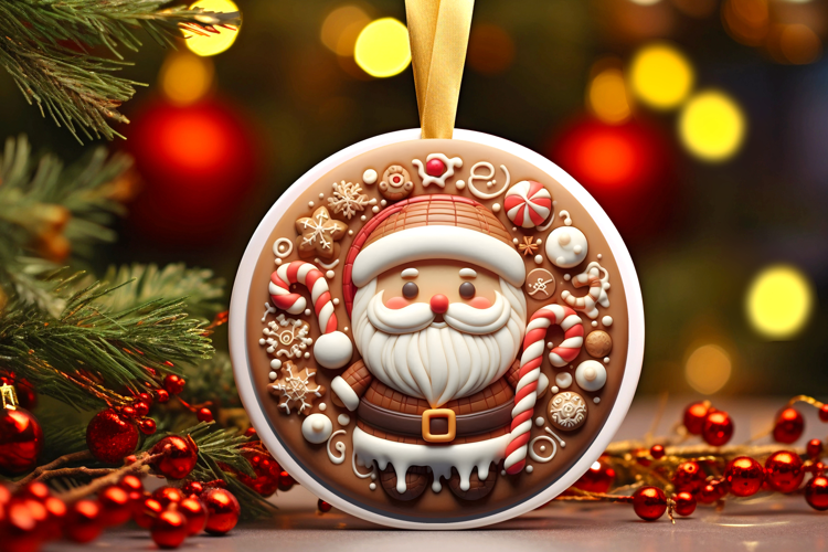 Round Christmass Ornament Sublimation|Clipart