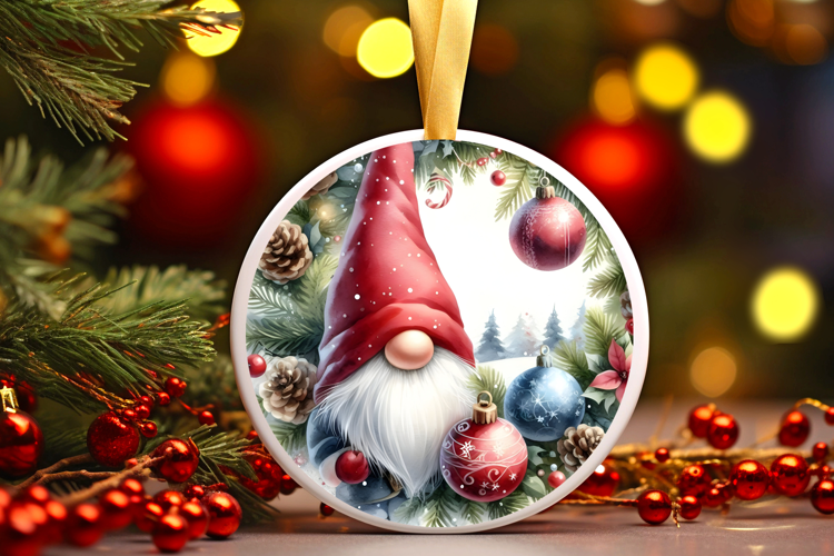 Round Christmass Ornament Sublimation|Clipart