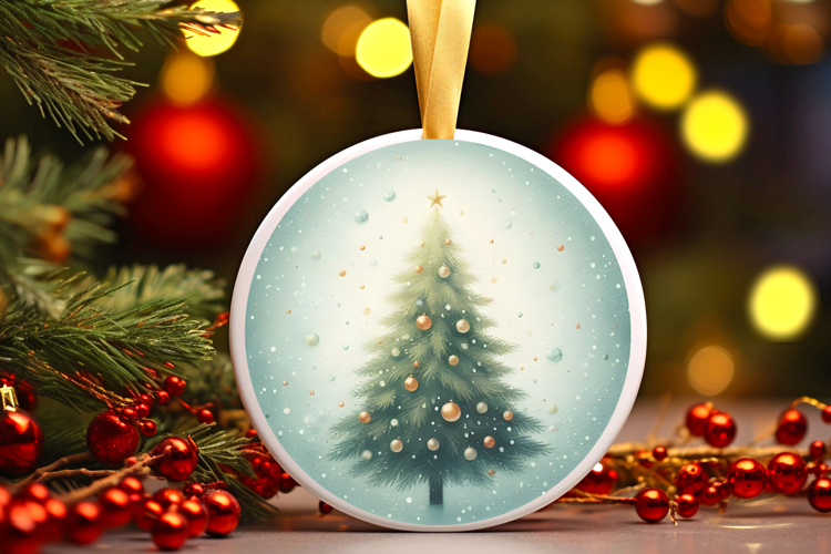 Round Christmass Ornament Sublimation|Clipart