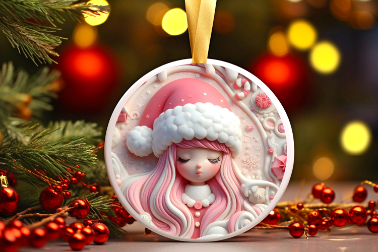 Round Christmass Ornament Sublimation|Clipart