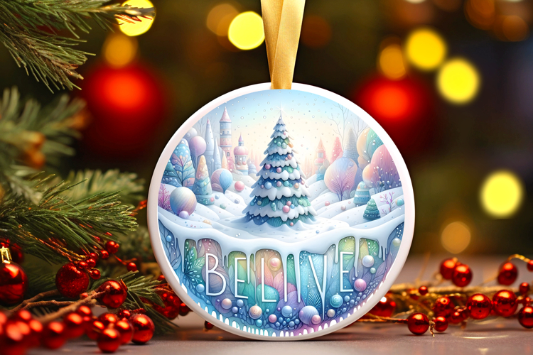 Round Christmass Ornament Sublimation|Clipart