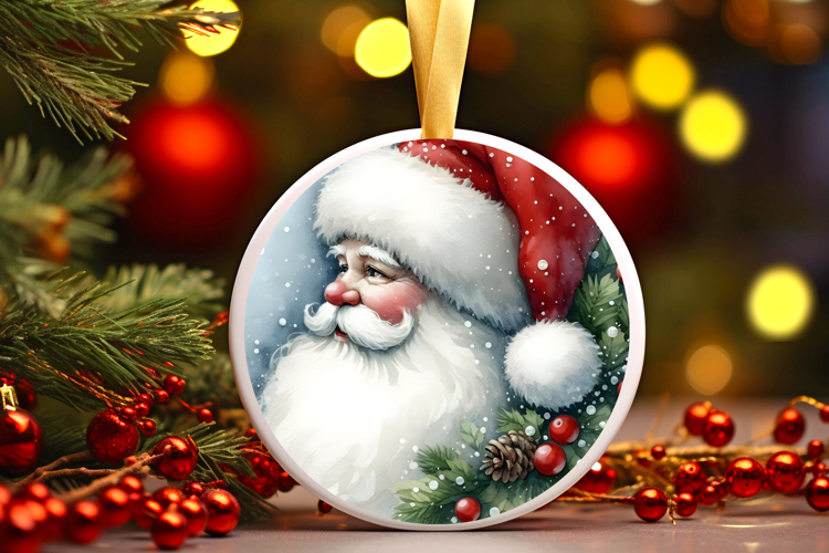 Round Christmass Ornament Sublimation|Clipart