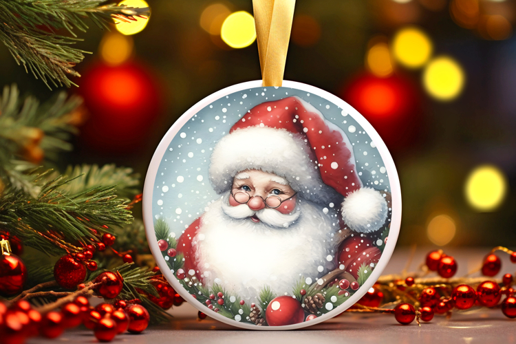 Round Christmass Ornament Sublimation|Clipart