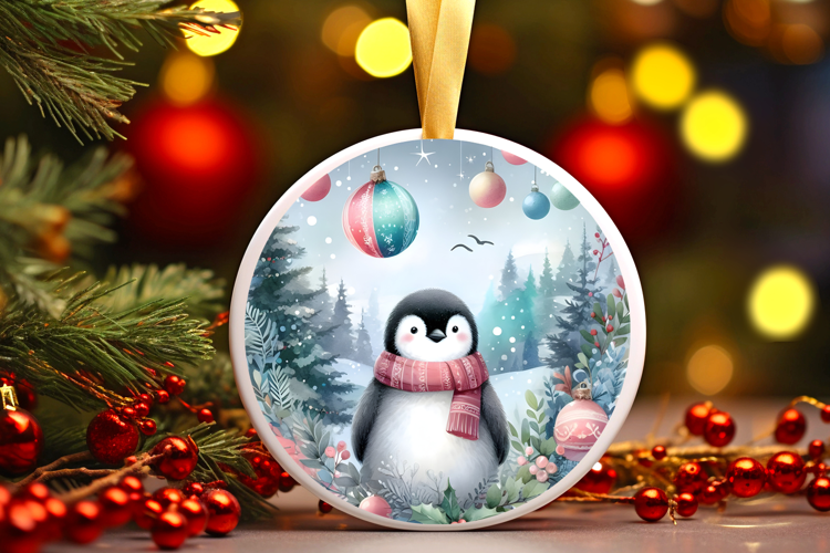 Round Christmass Ornament Sublimation|Clipart