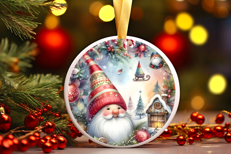 Round Christmass Ornament Sublimation|Clipart