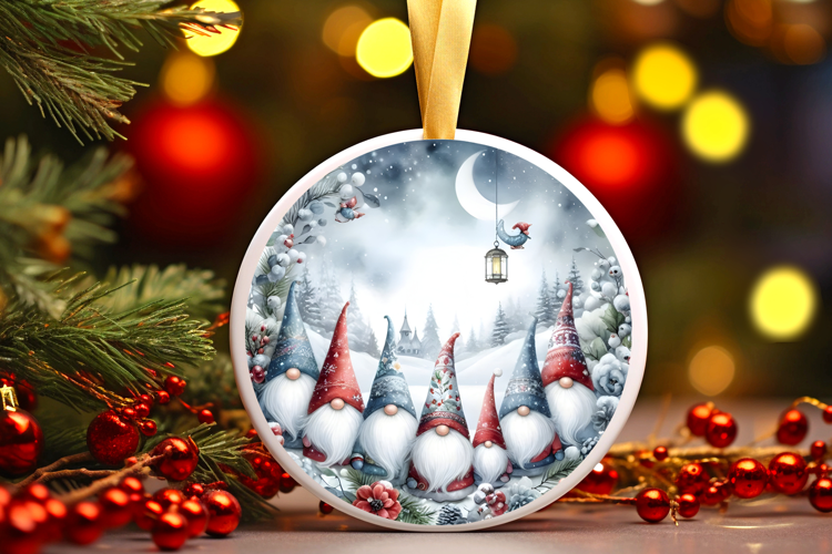 Round Christmass Ornament Sublimation|Clipart