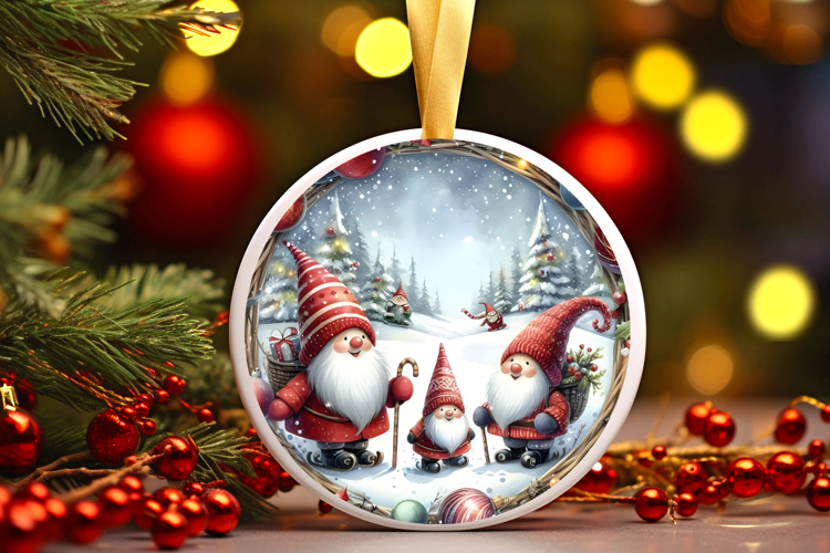 Round Christmass Ornament Sublimation|Clipart
