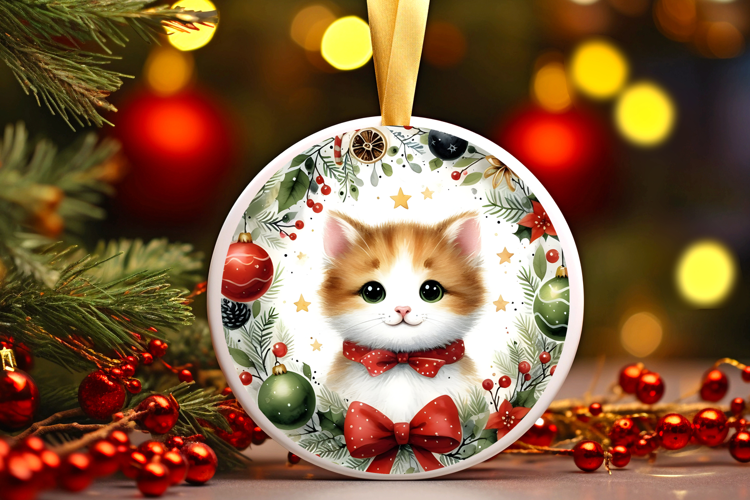 Round Christmass Ornament Sublimation|Clipart