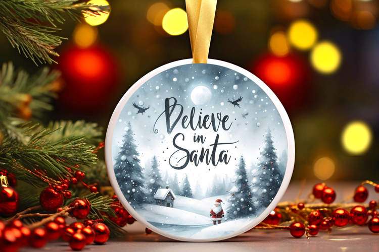 Round Christmass Ornament Sublimation|Clipart