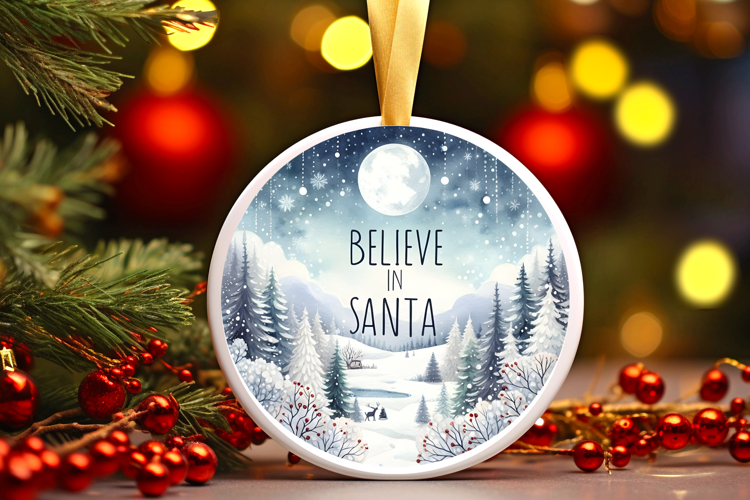 Round Christmass Ornament Sublimation|Clipart