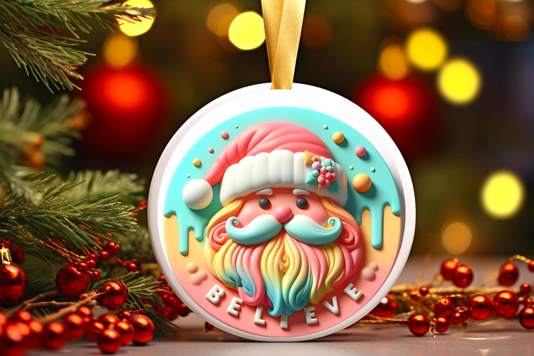 Round Christmass Ornament Sublimation|Clipart