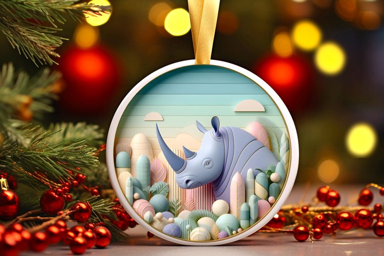 Round Christmas Ornament Sublimation|Clipart example image 1