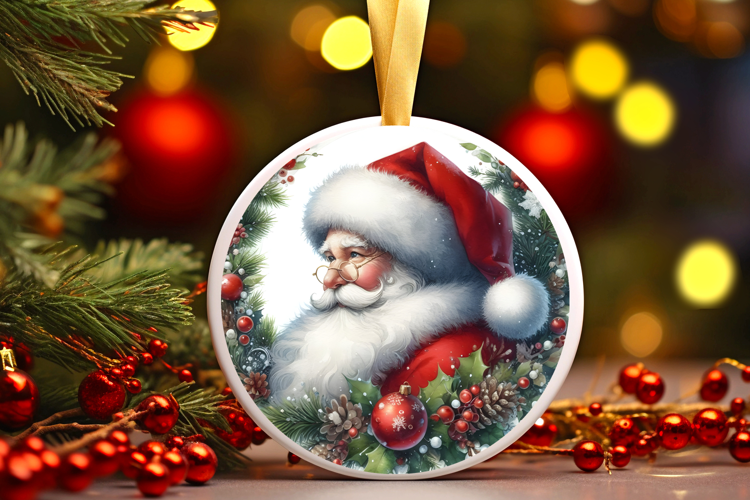 Round Christmass Ornament Sublimation|Clipart