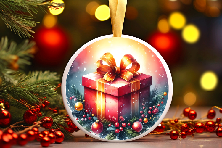Round Christmass Ornament Sublimation|Clipart
