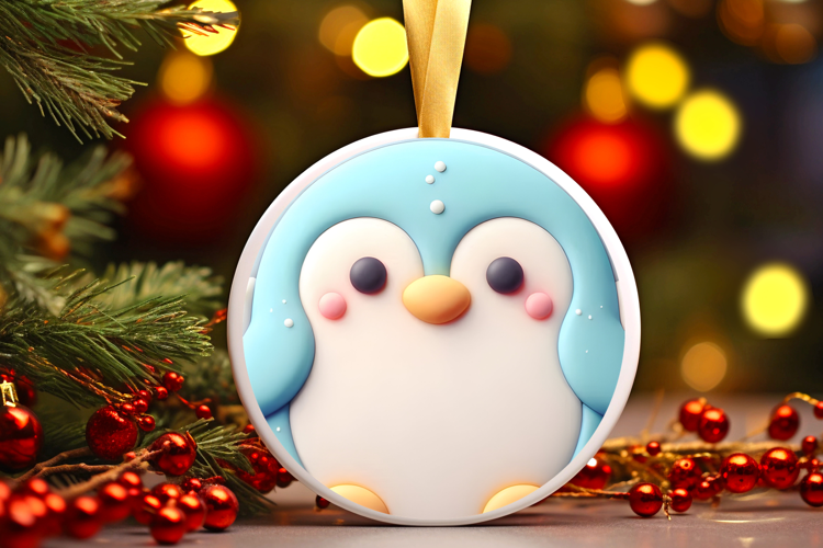 Round Christmass Ornament Sublimation|Clipart