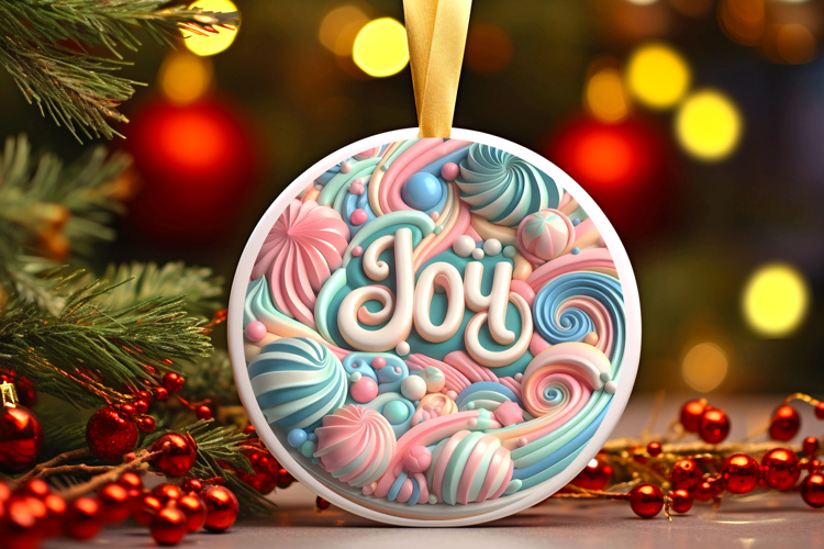 Round Christmass Ornament Sublimation|Clipart