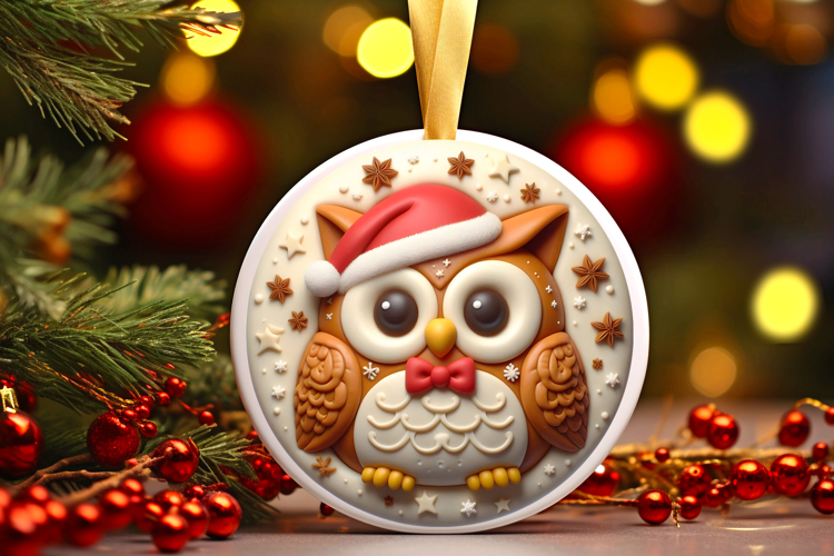 Round Christmass Ornament Sublimation|Clipart