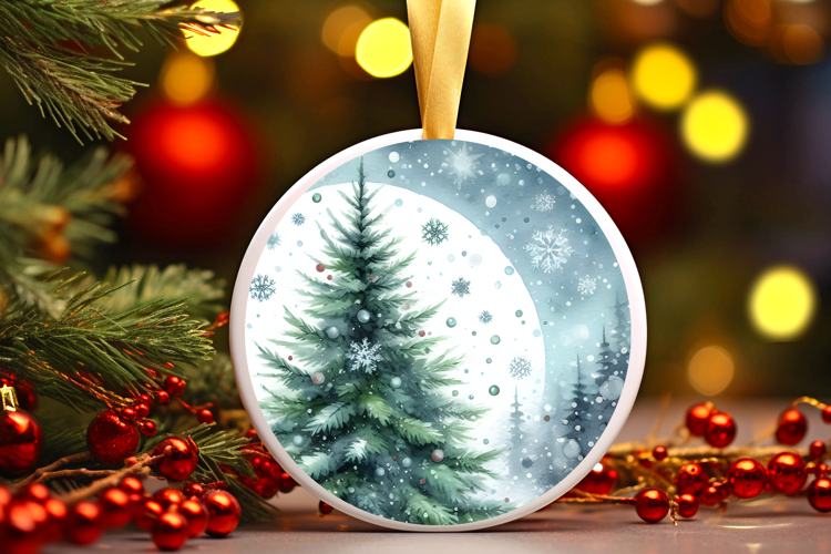 Round Christmass Ornament Sublimation|Clipart