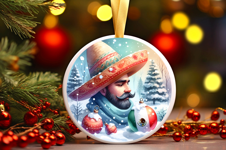 Round Christmass Ornament Sublimation|Clipart