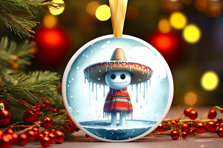 Round Christmass Ornament Sublimation|Clipart