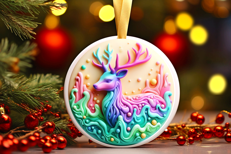 Round Christmass Ornament Sublimation|Clipart