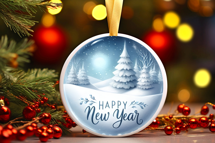 Round Christmass Ornament Sublimation|Clipart
