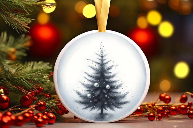 Round Christmass Ornament Sublimation|Clipart