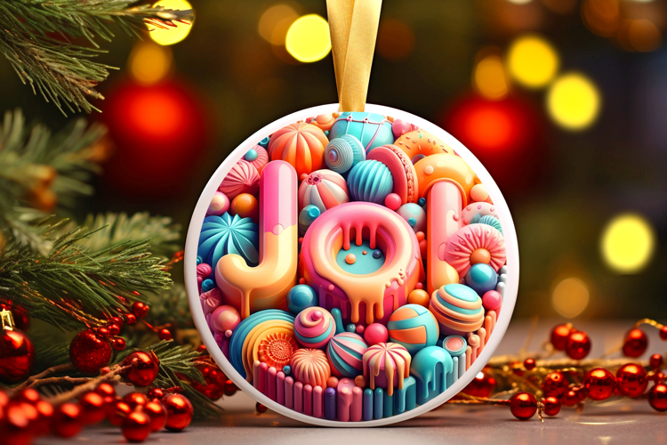 Round Christmass Ornament Sublimation|Clipart