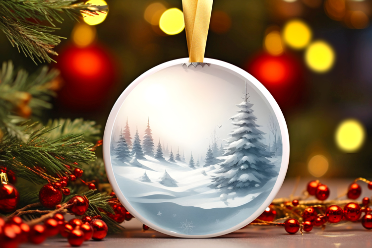Round Christmass Ornament Sublimation|Clipart
