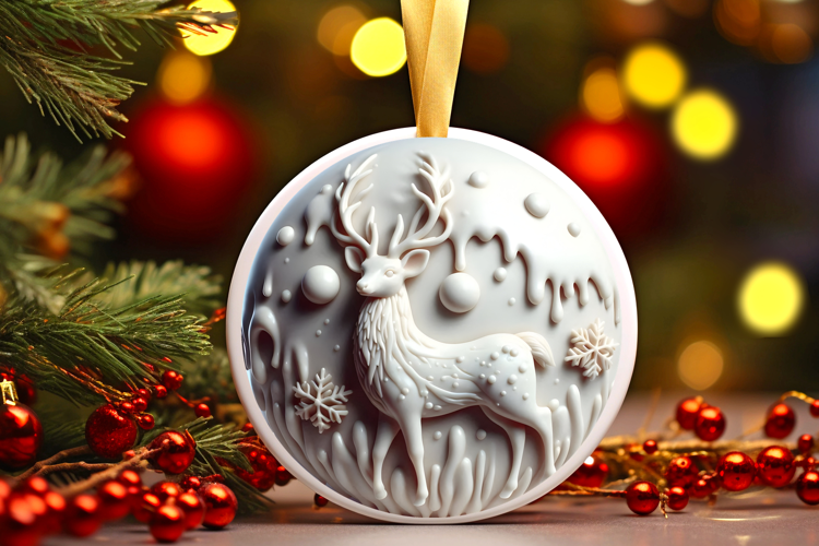 Round Christmass Ornament Sublimation|Clipart