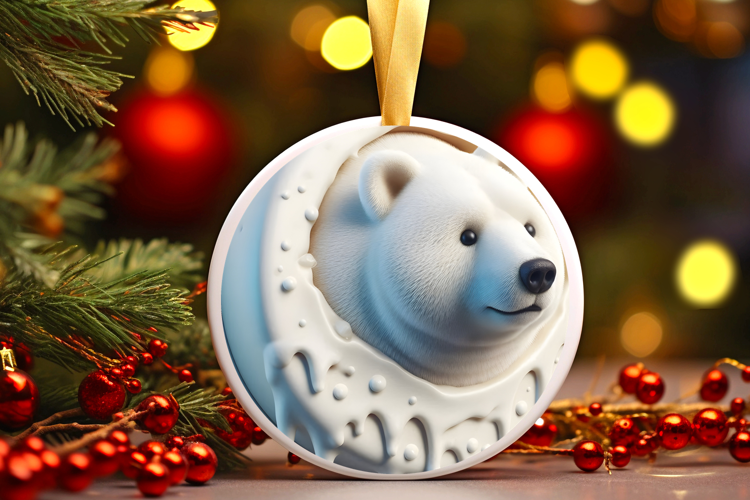 Round Christmass Ornament Sublimation|Clipart