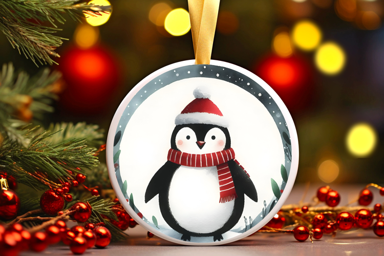 Round Christmass Ornament Sublimation|Clipart