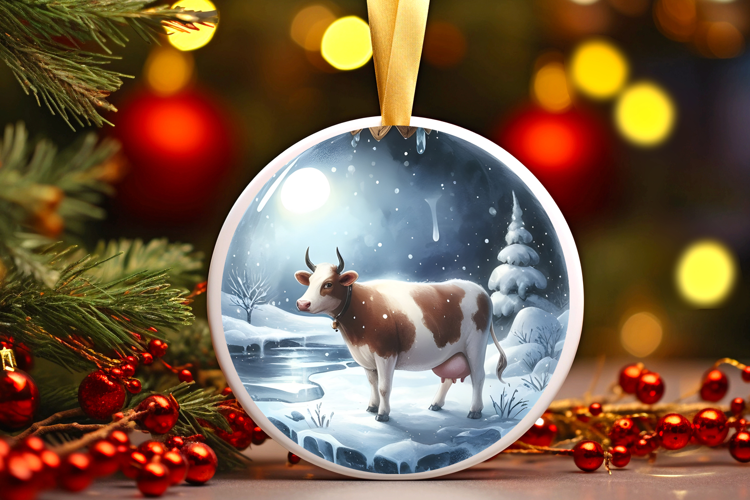 Round Christmass Ornament Sublimation|Clipart
