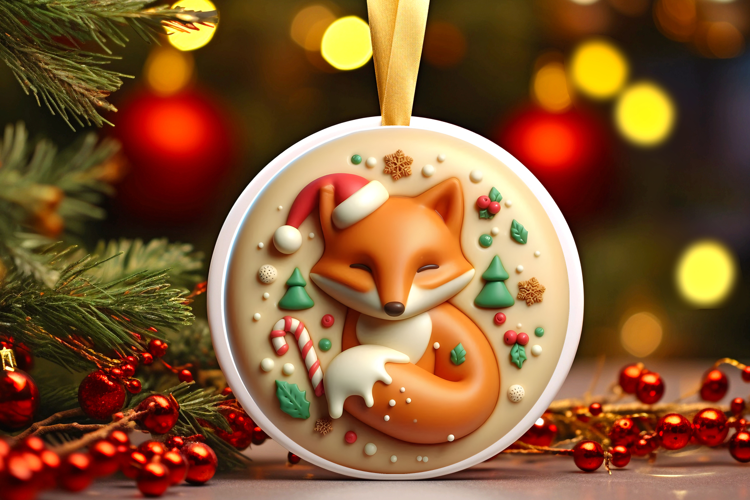 Round Christmass Ornament Sublimation|Clipart