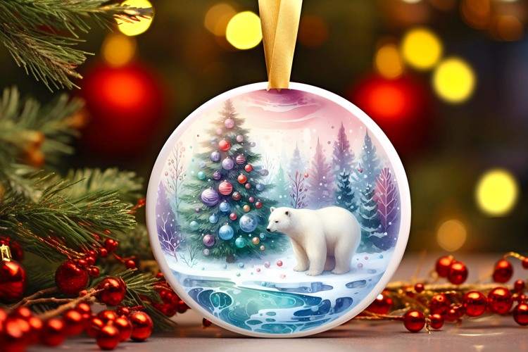 Round Christmass Ornament Sublimation|Clipart