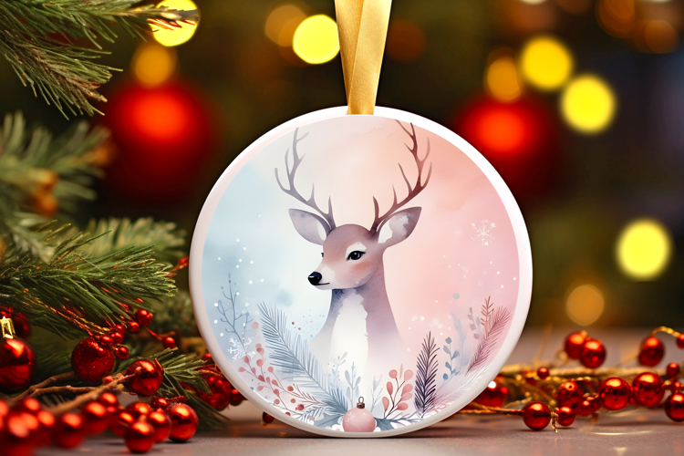 Round Christmass Ornament Sublimation|Clipart