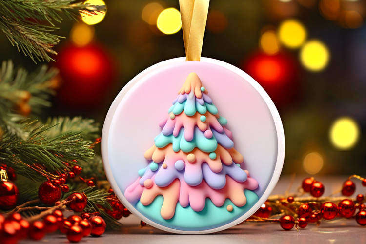 Round Christmass Ornament Sublimation|Clipart