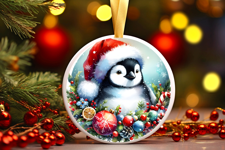 Round Christmass Ornament Sublimation|Clipart