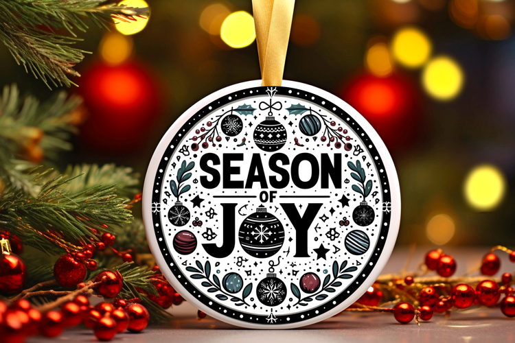 Round Christmass Ornament Sublimation|Clipart