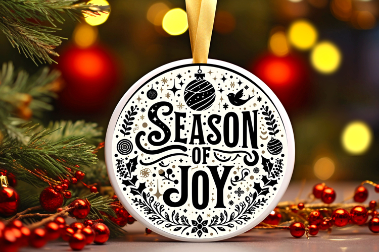 Round Christmass Ornament Sublimation|Clipart