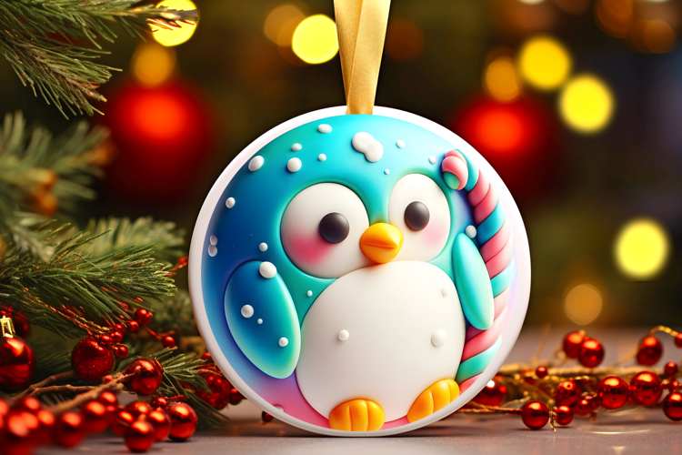Round Christmass Ornament Sublimation|Clipart