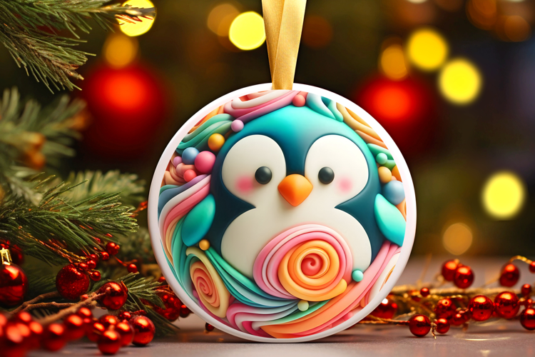 Round Christmass Ornament Sublimation|Clipart