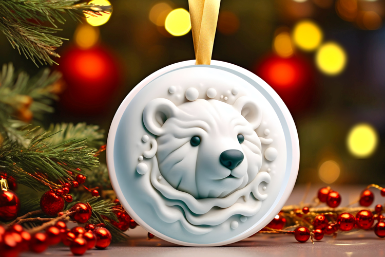 Round Christmass Ornament Sublimation|Clipart