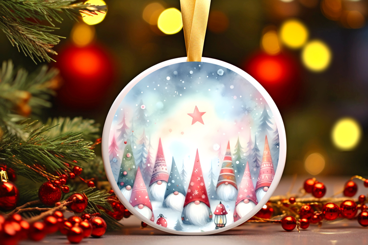 Round Christmass Ornament Sublimation|Clipart