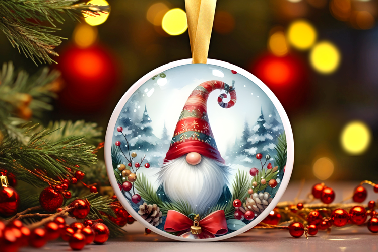 Round Christmass Ornament Sublimation|Clipart
