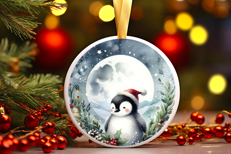 Round Christmass Ornament Sublimation|Clipart