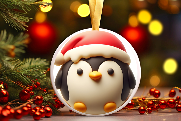 Round Christmass Ornament Sublimation|Clipart